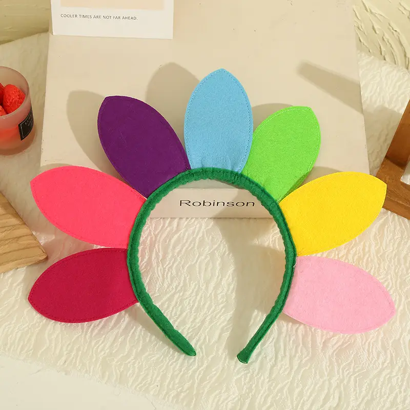 Colorful Sunflower Headband for Girls Non-Slip