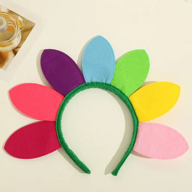 Colorful Sunflower Headband for Girls Non-Slip