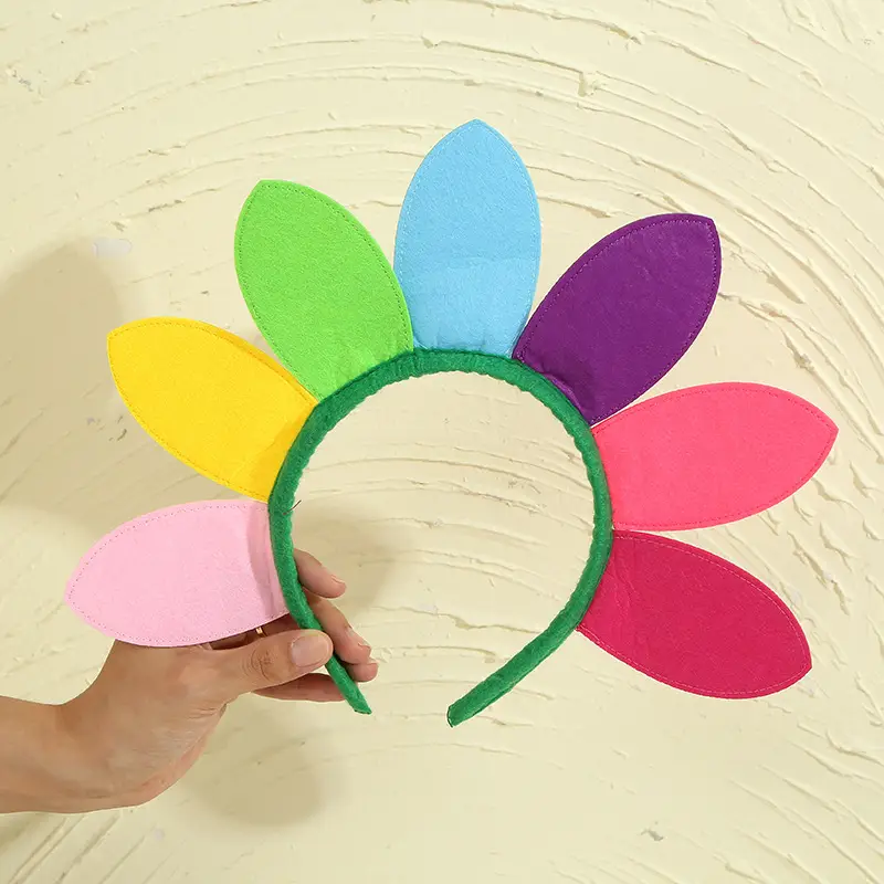 Colorful Sunflower Headband for Girls Non-Slip