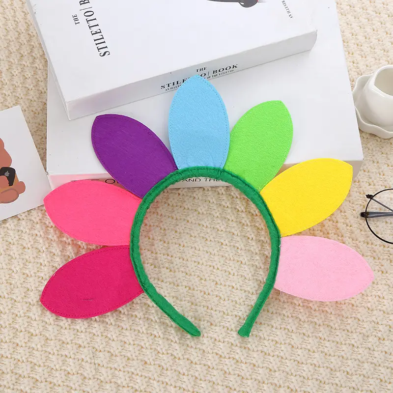 Colorful Sunflower Headband for Girls Non-Slip