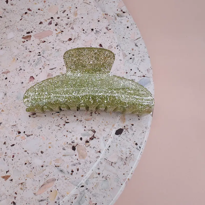 Glitter Acrylic Hair Clips for High Pony Tails - Image 9
