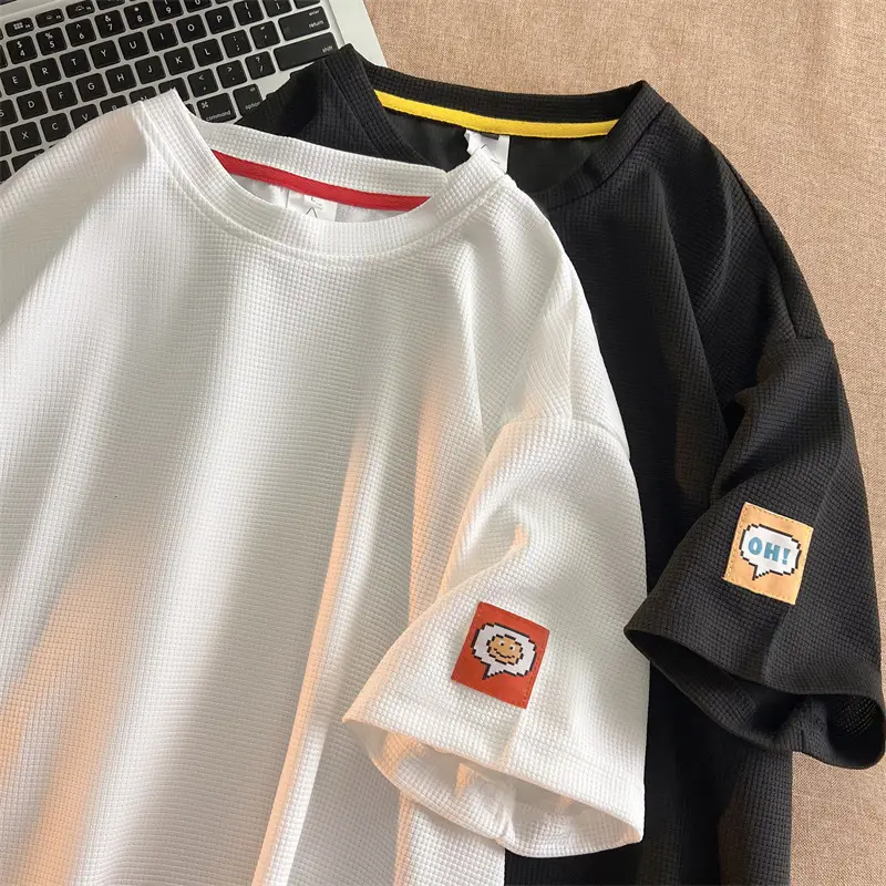 Black Loose Sleeve T-Shirt for Boys Teenage Wear
