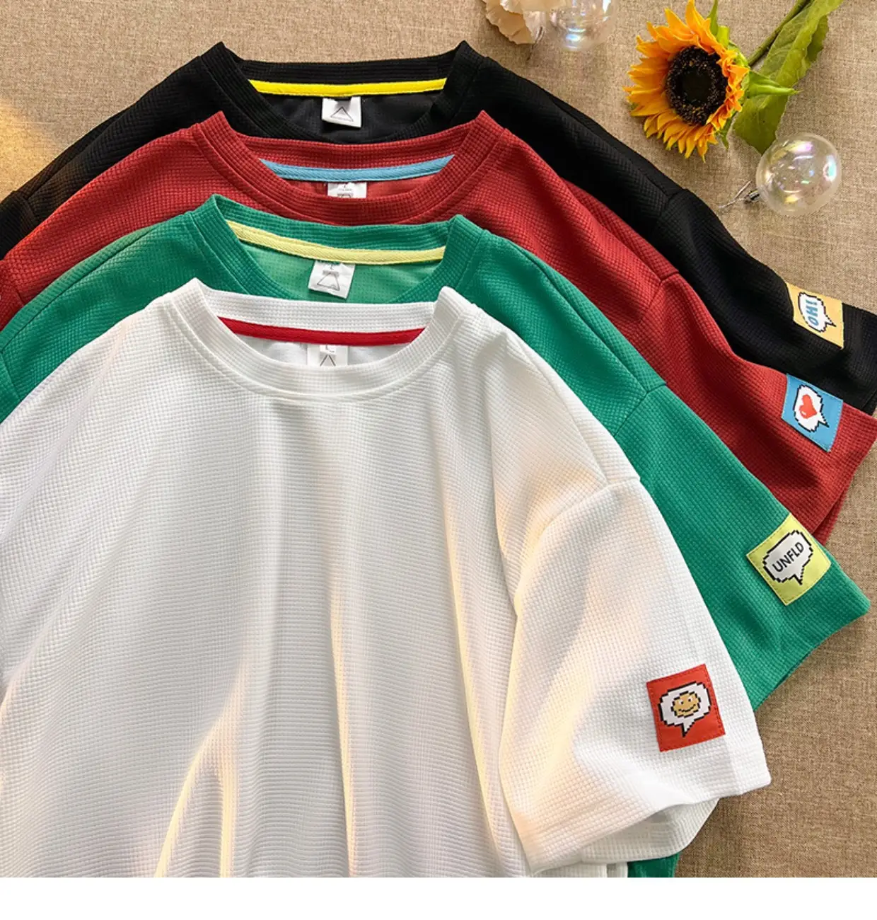 Black Loose Sleeve T-Shirt for Boys Teenage Wear — feature 4