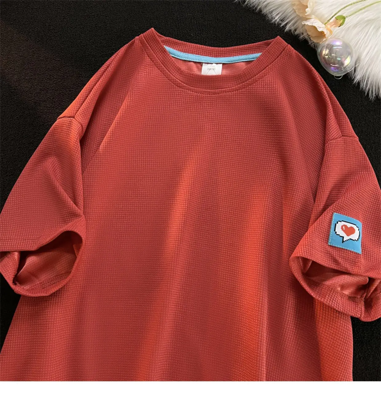 Black Loose Sleeve T-Shirt for Boys Teenage Wear — feature 8