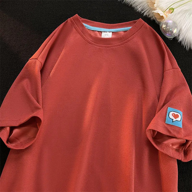 Black Loose Sleeve T-Shirt for Boys Teenage Wear