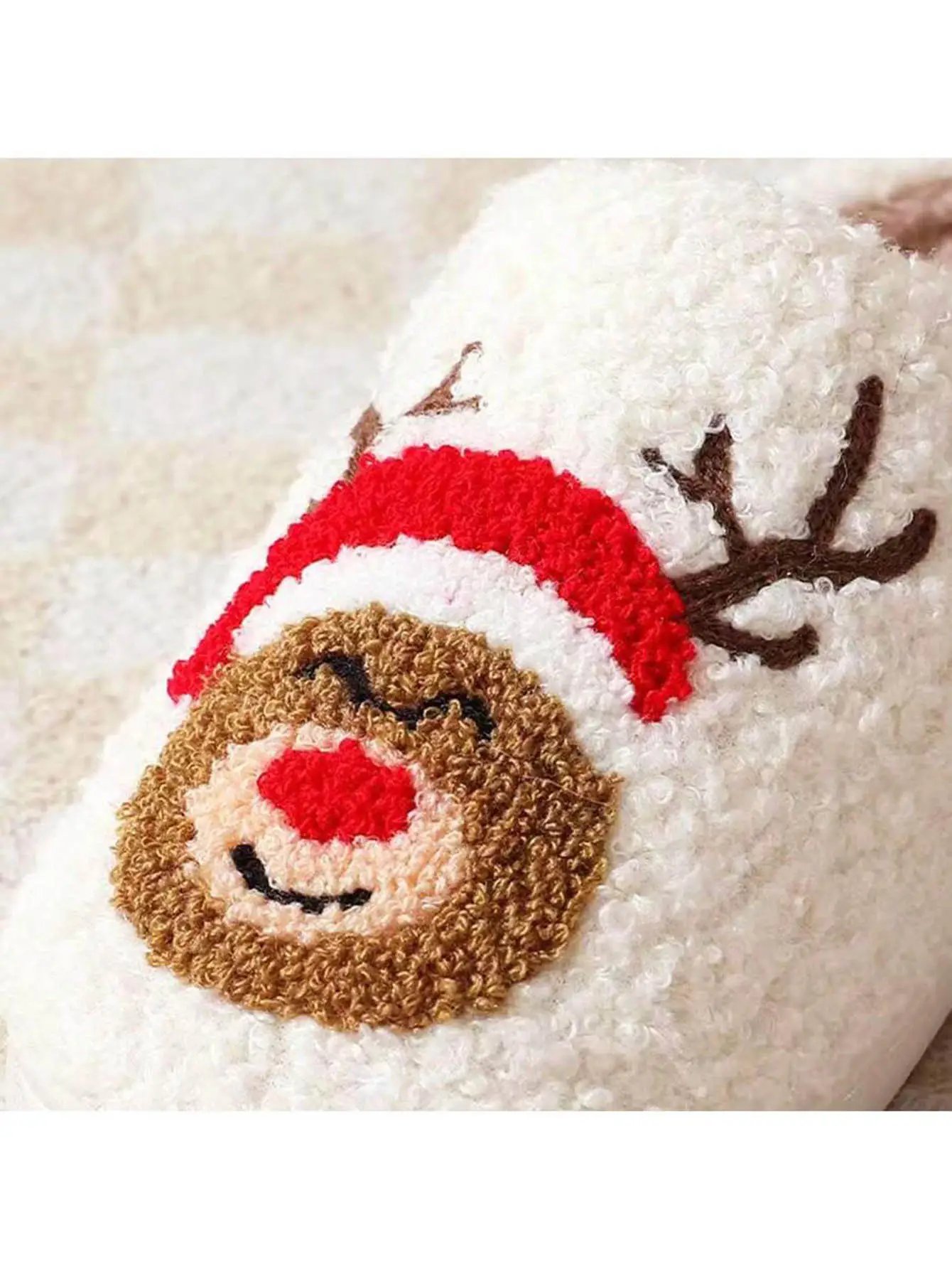 New Arrival Cute Santa Wool Slippers for Men Women Winter Warm — feature 12