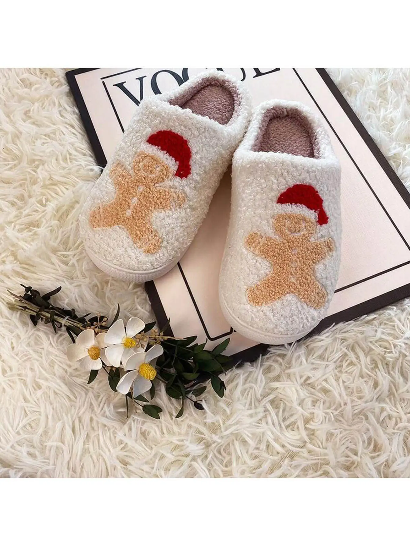 New Arrival Cute Santa Wool Slippers for Men Women Winter Warm — feature 5