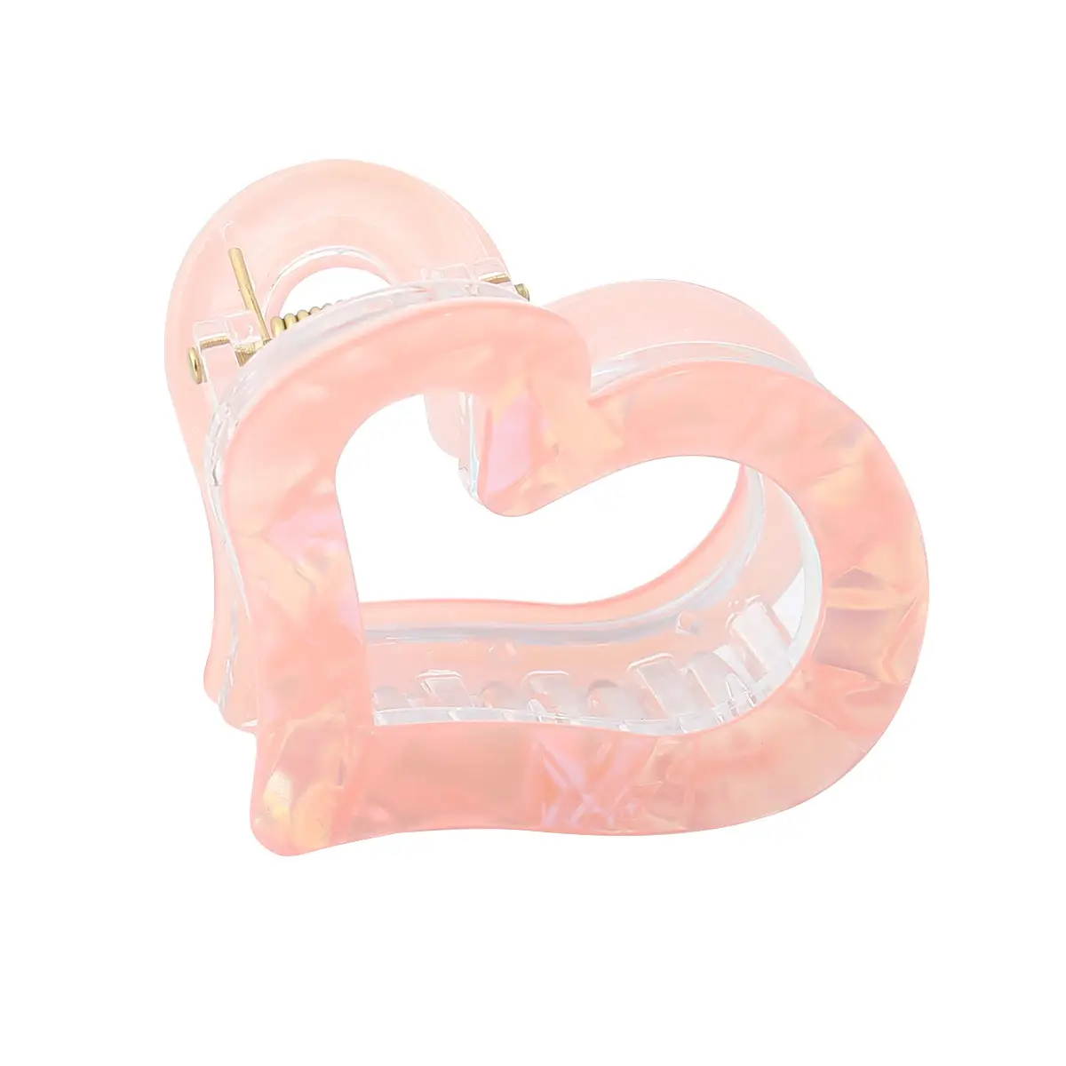 Half-Tied Hair Heart Hairpin with Acetic Acid
