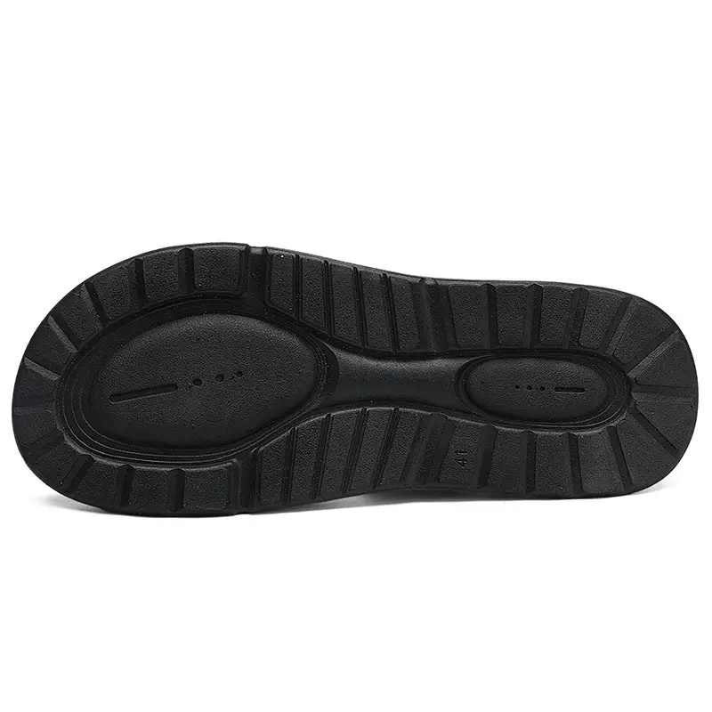 Men's Black Strap Clip Sandals Summer Wear