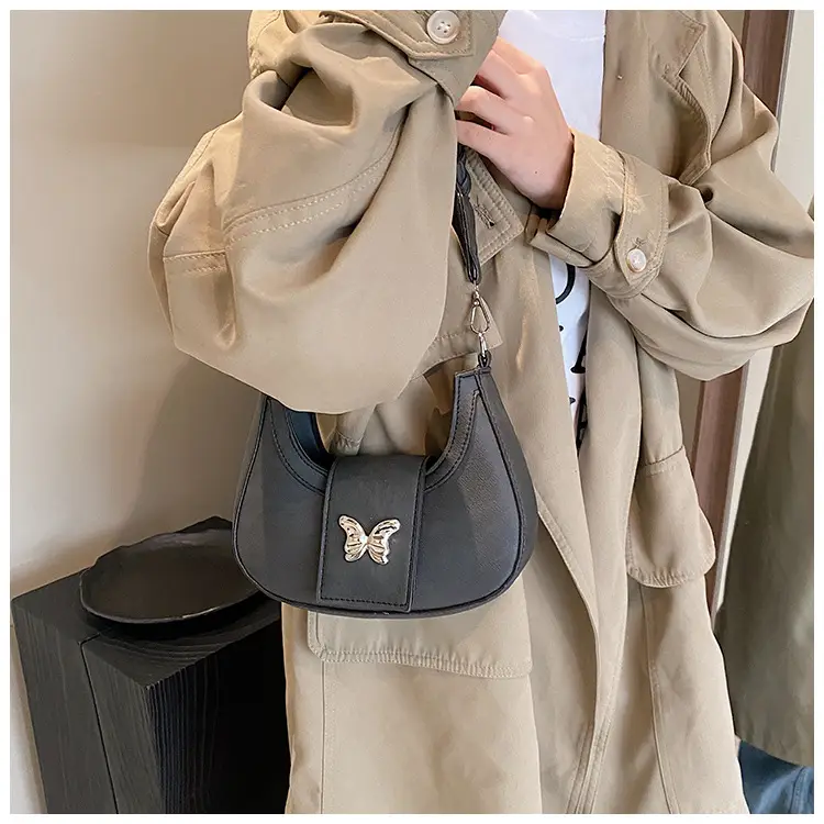 Women's Woven Messenger Bag with Butterfly Embroidery — feature 13