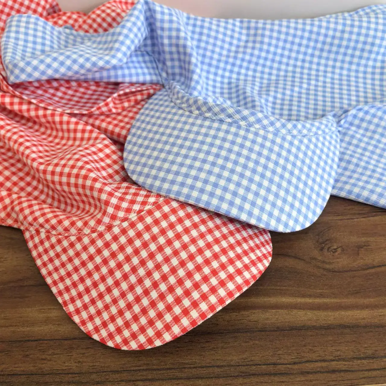 Women's Green Checkered Sun Hat with Ties — feature 12