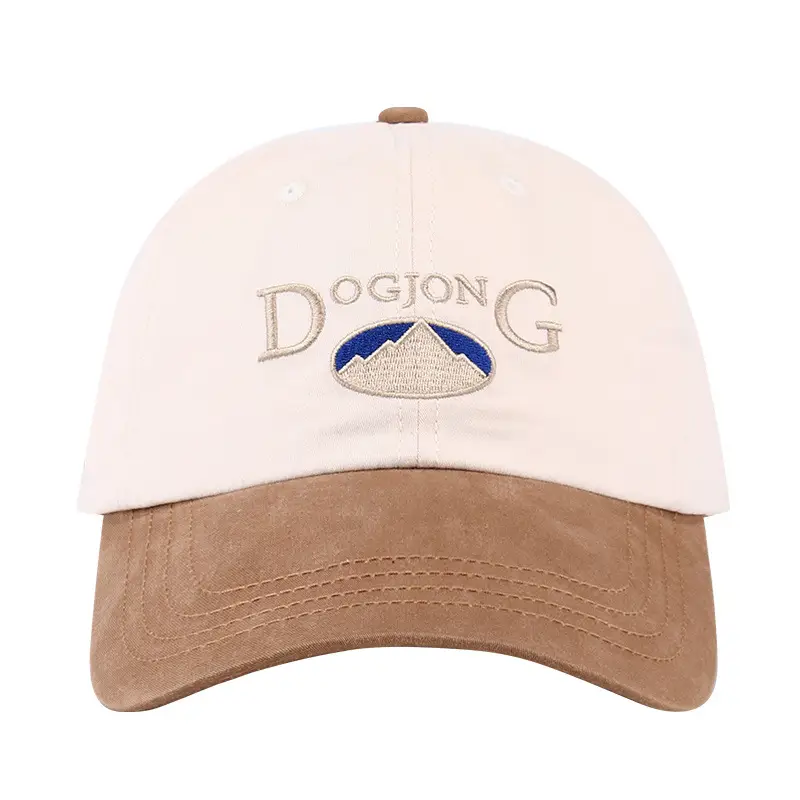 Women Korean Baseball Cap with Letter Embroidery Brown Green - Image 9