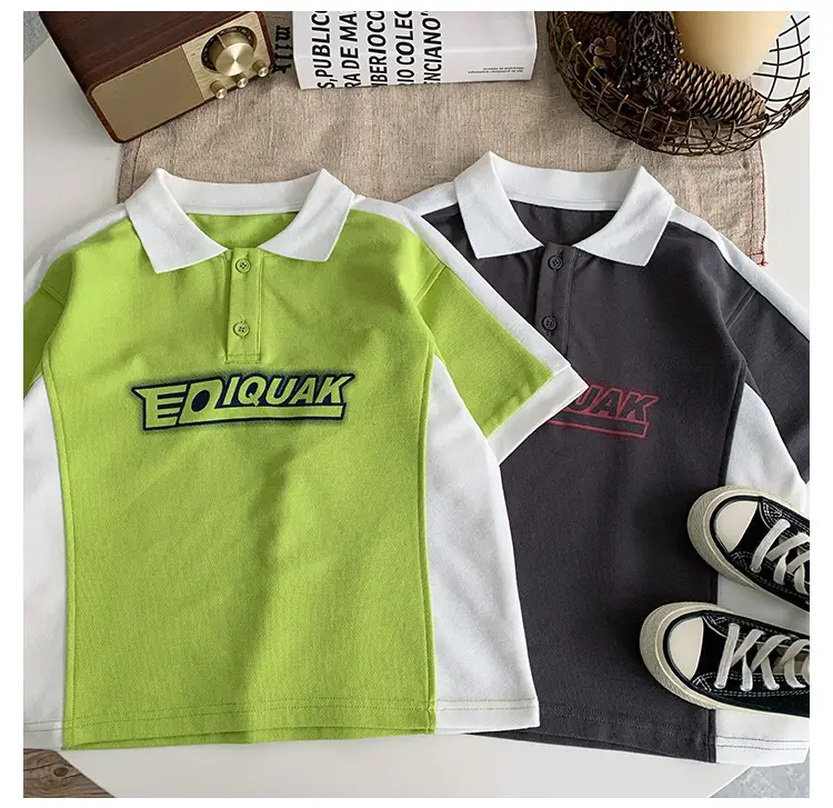 Tongku Boys Green Polo Short Sleeve Summer Shirt — feature 11