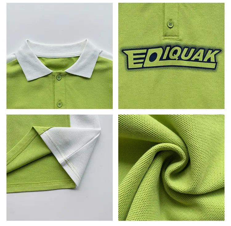 Tongku Boys Green Polo Short Sleeve Summer Shirt — feature 13