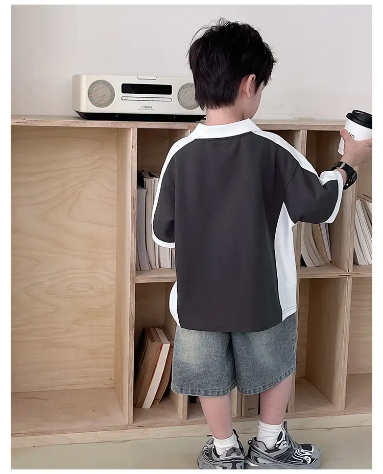 Tongku Boys Green Polo Short Sleeve Summer Shirt — feature 28