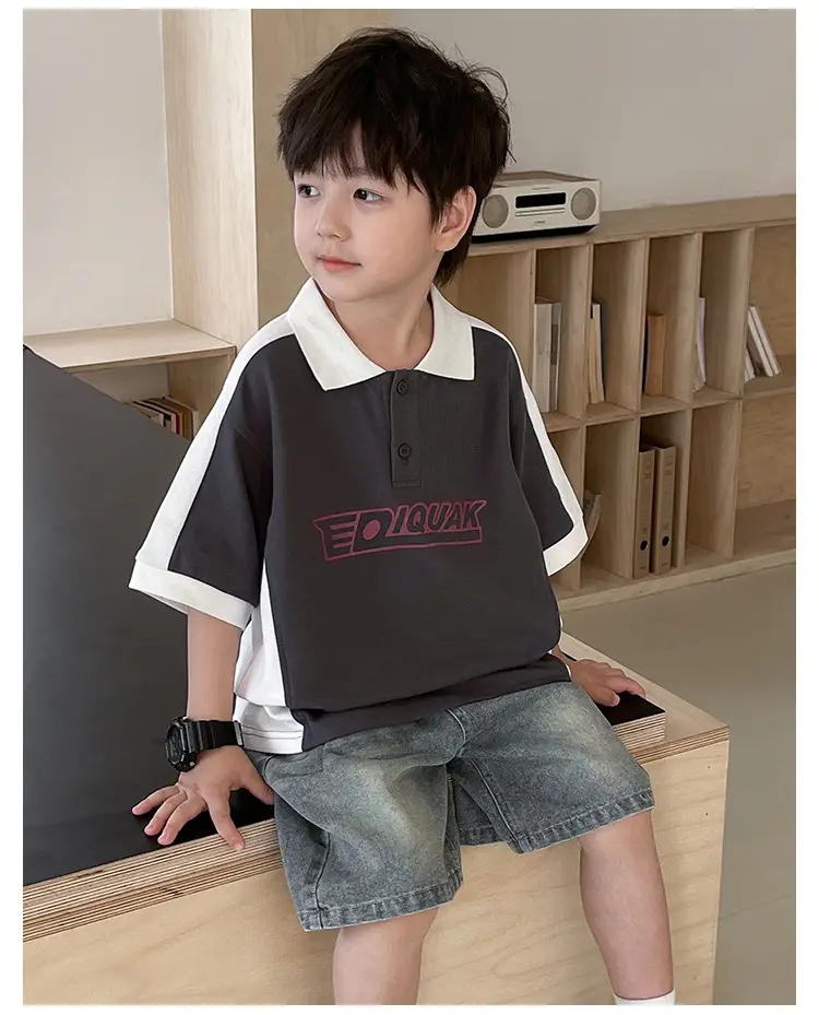 Tongku Boys Green Polo Short Sleeve Summer Shirt — feature 29