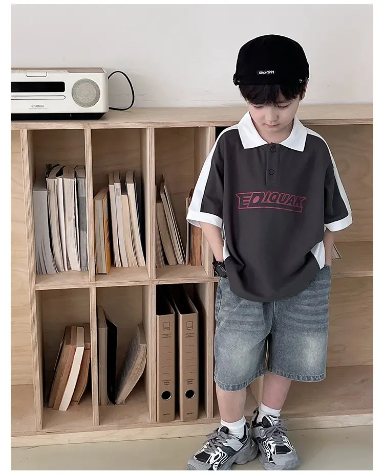 Tongku Boys Green Polo Short Sleeve Summer Shirt — feature 30