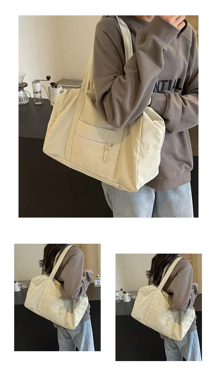 Black Korean Style Nylon Handbag for Women — feature 10