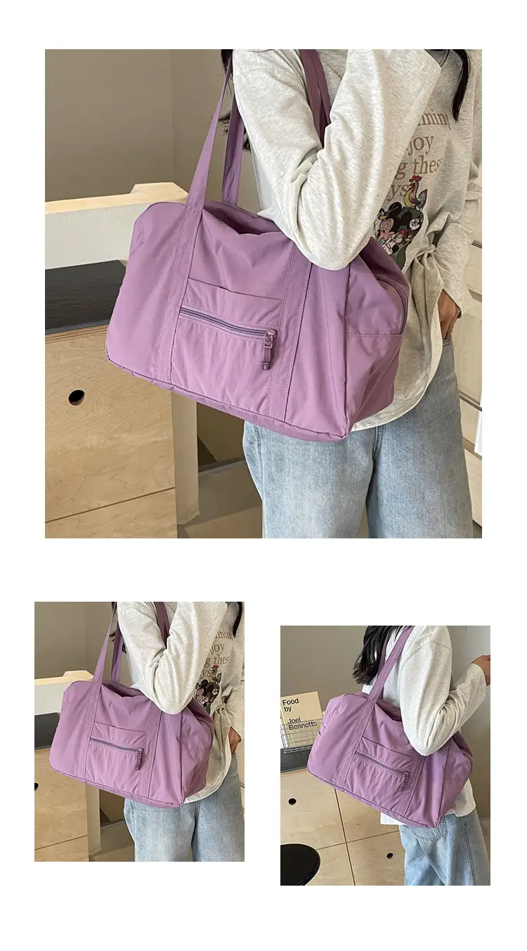 Black Korean Style Nylon Handbag for Women — feature 12