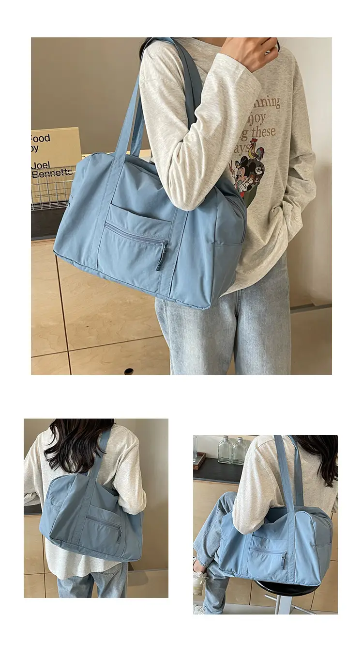 Black Korean Style Nylon Handbag for Women — feature 13