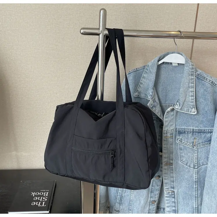 Black Korean Style Nylon Handbag for Women — feature 17