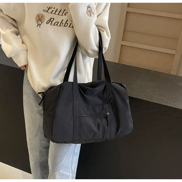 Black Korean Style Nylon Handbag for Women — feature 26