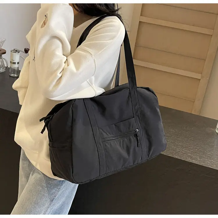 Black Korean Style Nylon Handbag for Women — feature 27