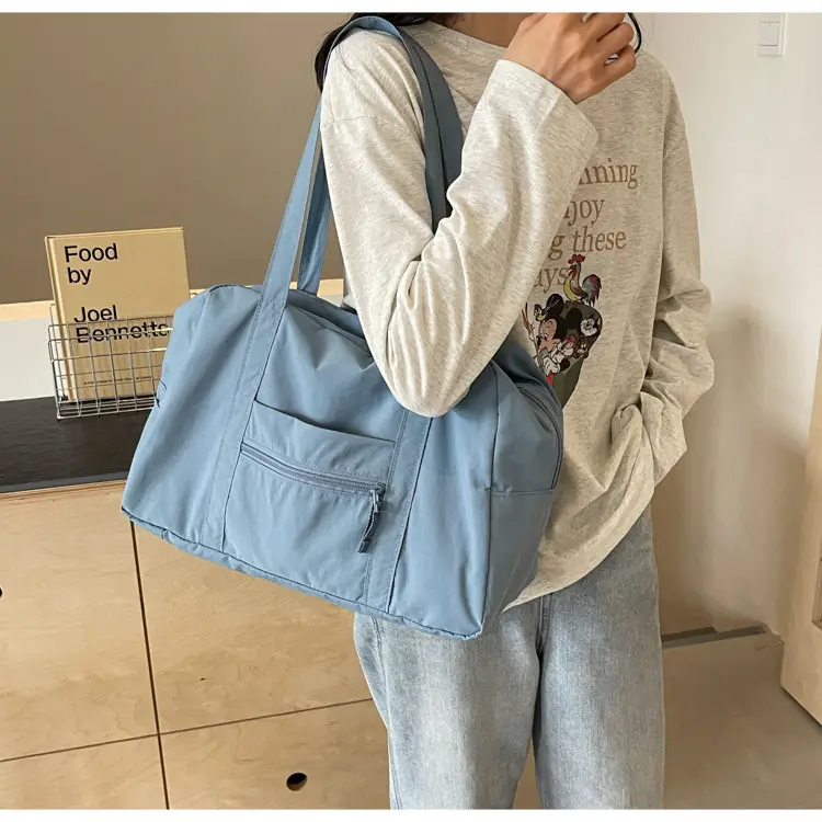 Black Korean Style Nylon Handbag for Women — feature 30