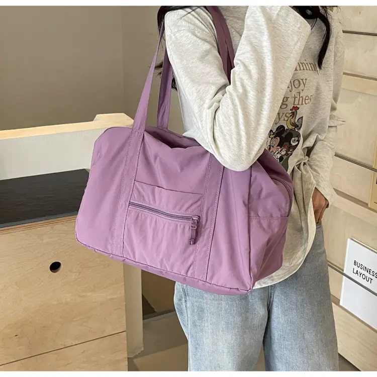 Black Korean Style Nylon Handbag for Women — feature 38