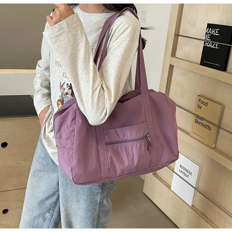 Black Korean Style Nylon Handbag for Women — feature 39