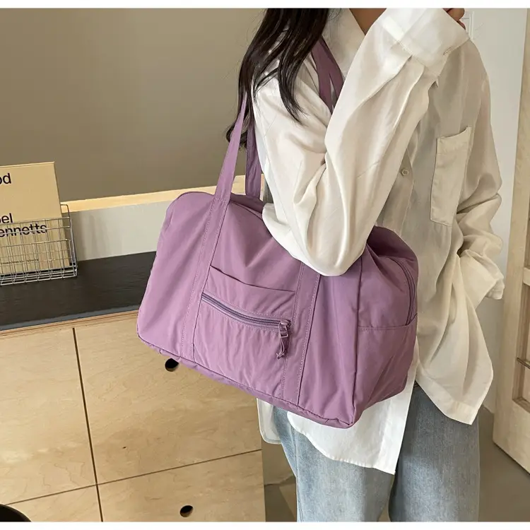 Black Korean Style Nylon Handbag for Women — feature 40