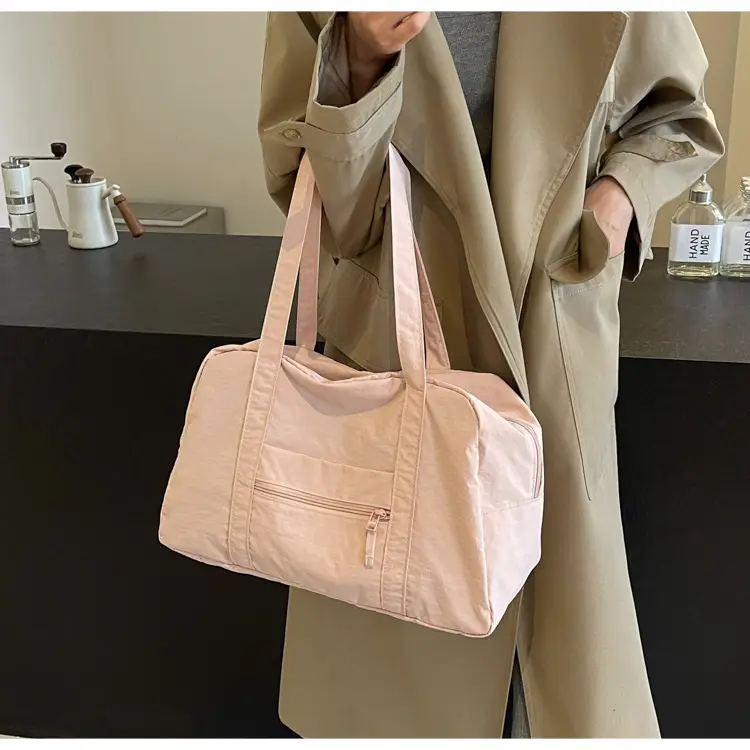 Black Korean Style Nylon Handbag for Women — feature 41