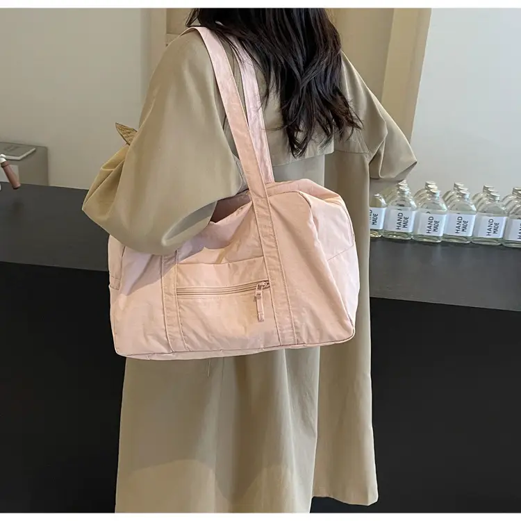 Black Korean Style Nylon Handbag for Women — feature 44