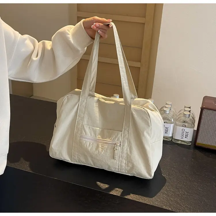 Black Korean Style Nylon Handbag for Women — feature 46