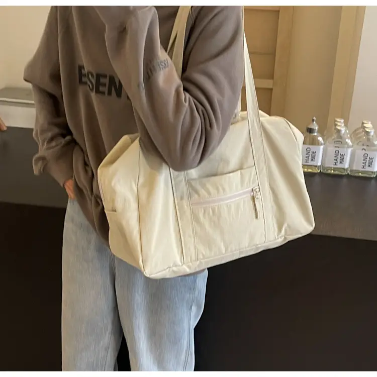 Black Korean Style Nylon Handbag for Women — feature 48
