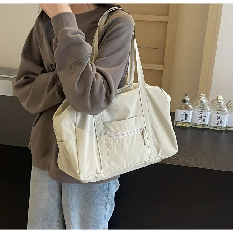 Black Korean Style Nylon Handbag for Women — feature 49