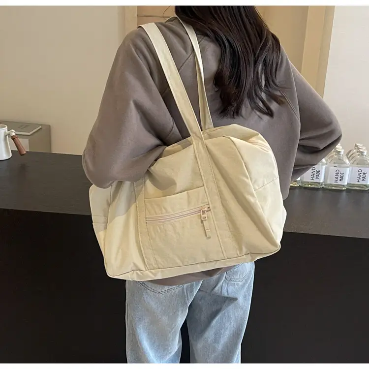 Black Korean Style Nylon Handbag for Women — feature 50