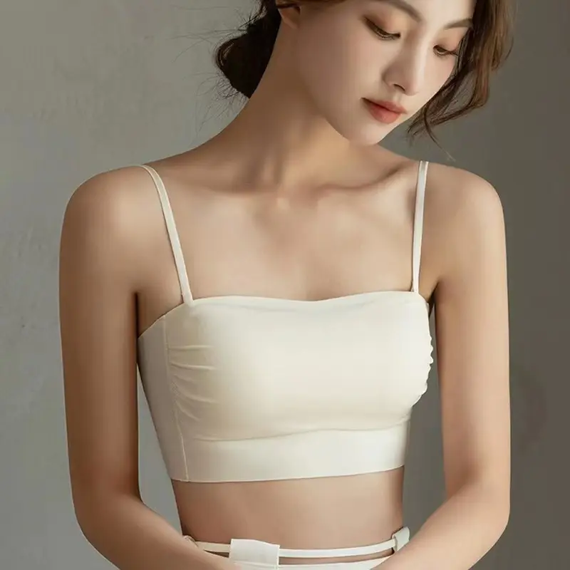Original Strapless Underwear Traceless Girl's Small Chest Push-up Big Chest Show Small Thin Beautiful Back Strapless Bra