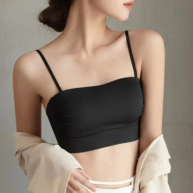 Original Strapless Underwear Traceless Girl's Small Chest Push-up Big Chest Show Small Thin Beautiful Back Strapless Bra