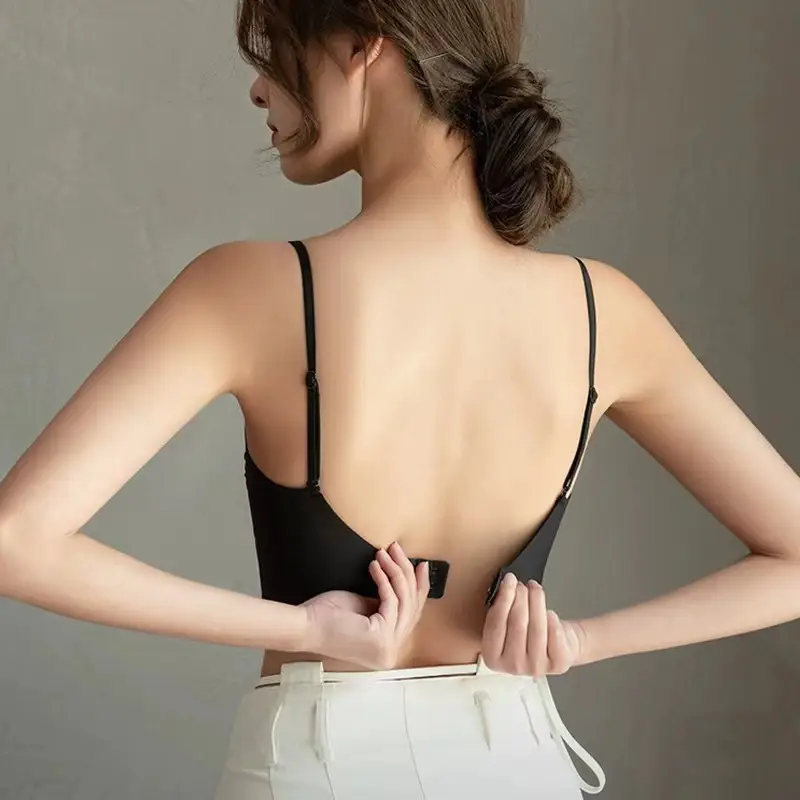 Original Strapless Underwear Traceless Girl's Small Chest Push-up Big Chest Show Small Thin Beautiful Back Strapless Bra