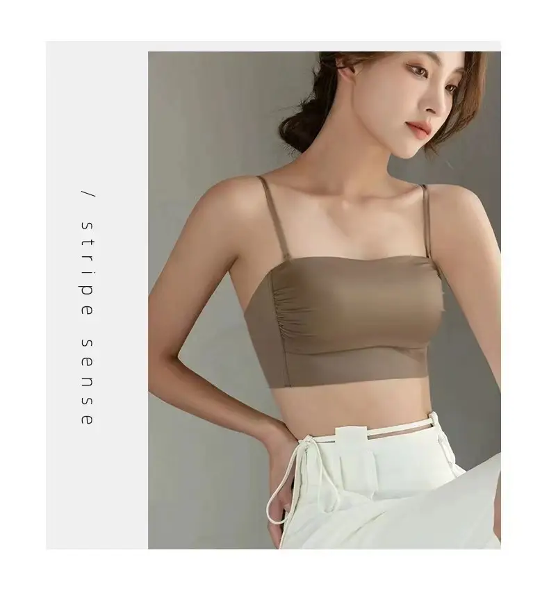 Original Strapless Underwear Traceless Girl's Small Chest Push-up Big Chest Show Small Thin Beautiful Back Strapless Bra — feature 14