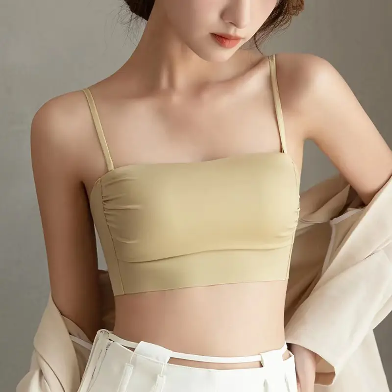 Original Strapless Underwear Traceless Girl's Small Chest Push-up Big Chest Show Small Thin Beautiful Back Strapless Bra