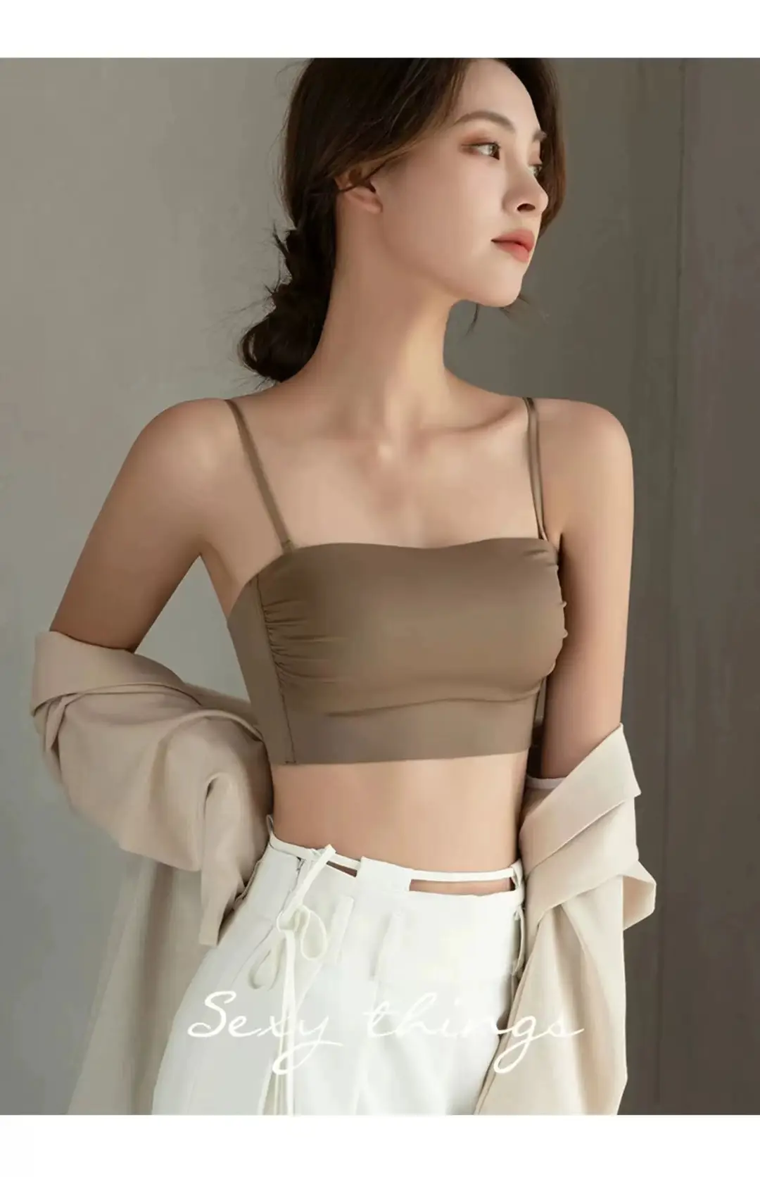 Original Strapless Underwear Traceless Girl's Small Chest Push-up Big Chest Show Small Thin Beautiful Back Strapless Bra
