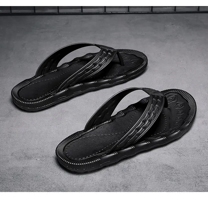 Flip-flops men's Korean-style trendy outdoor wear summer non-slip wear-resistant casual beach shoes flip-flops men's wholesale — feature 11