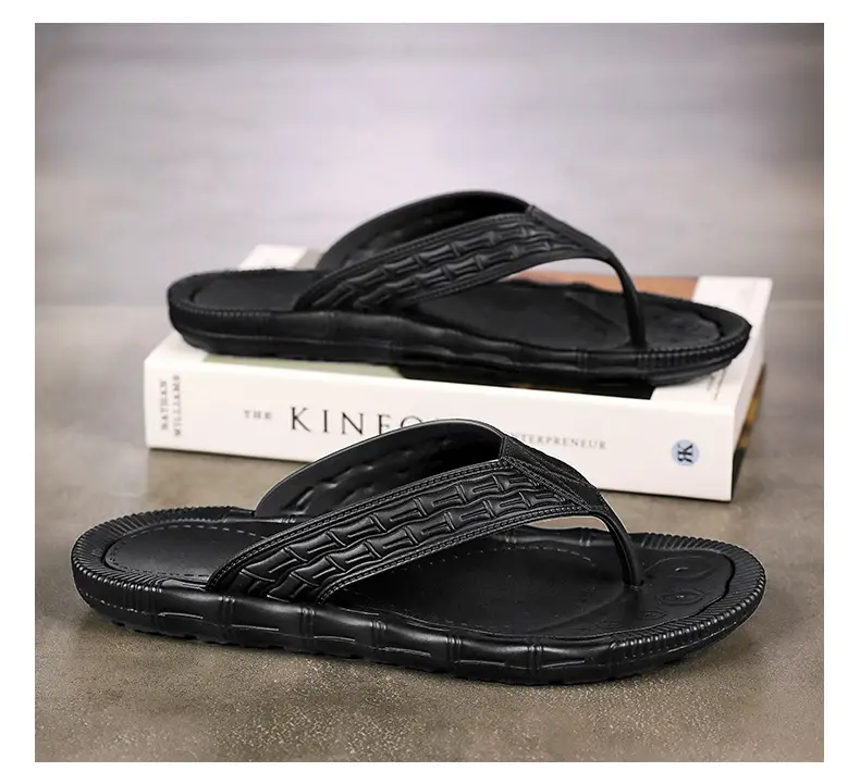 Flip-flops men's Korean-style trendy outdoor wear summer non-slip wear-resistant casual beach shoes flip-flops men's wholesale — feature 12