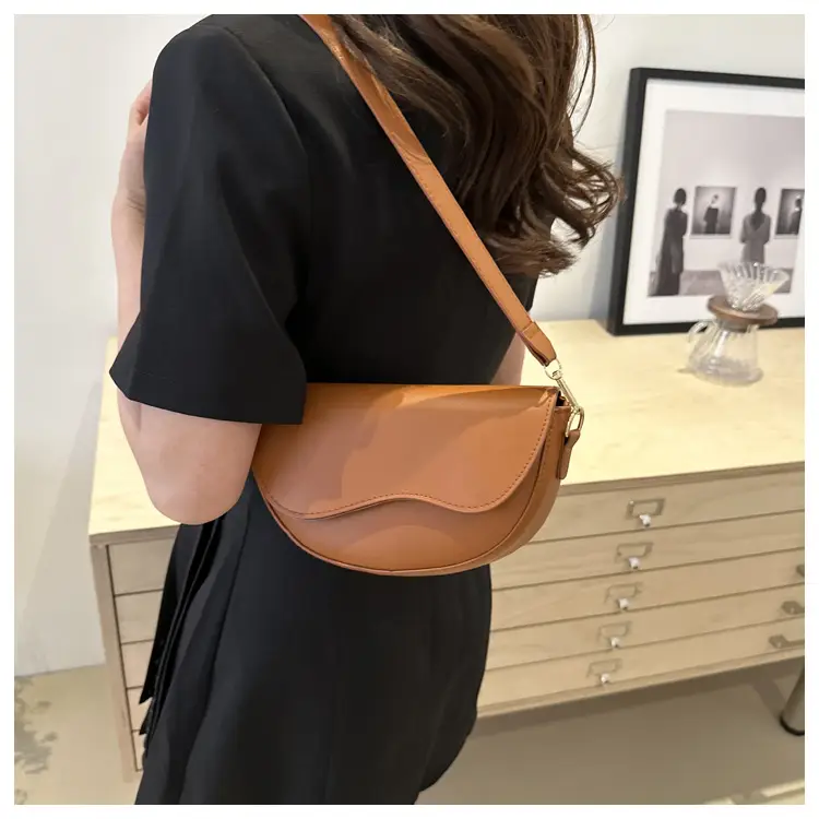 Pink Semi-Circular Chain Strap Shoulder Crossbody Bag — feature 16