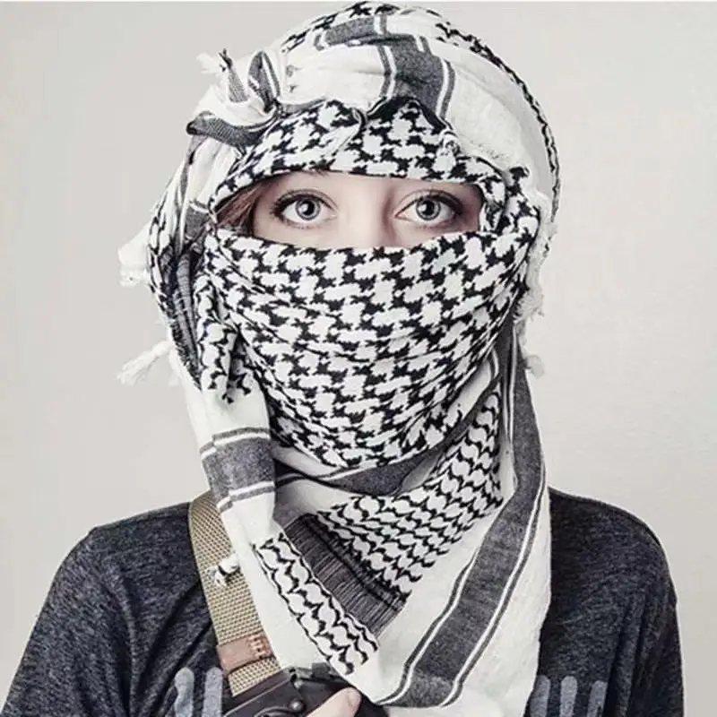 Black Cotton Tassel Square Pattern Bandana - Image 13