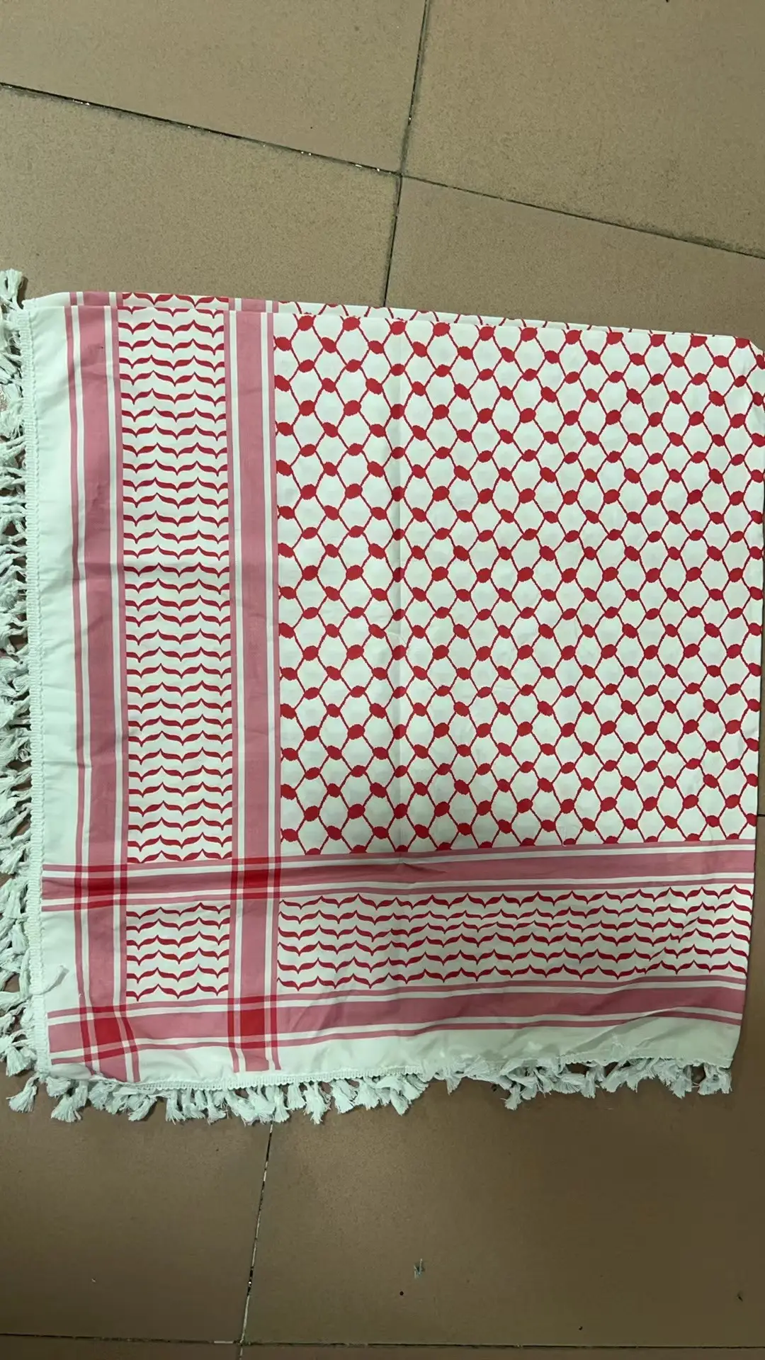 Black Cotton Tassel Square Pattern Bandana — feature 15