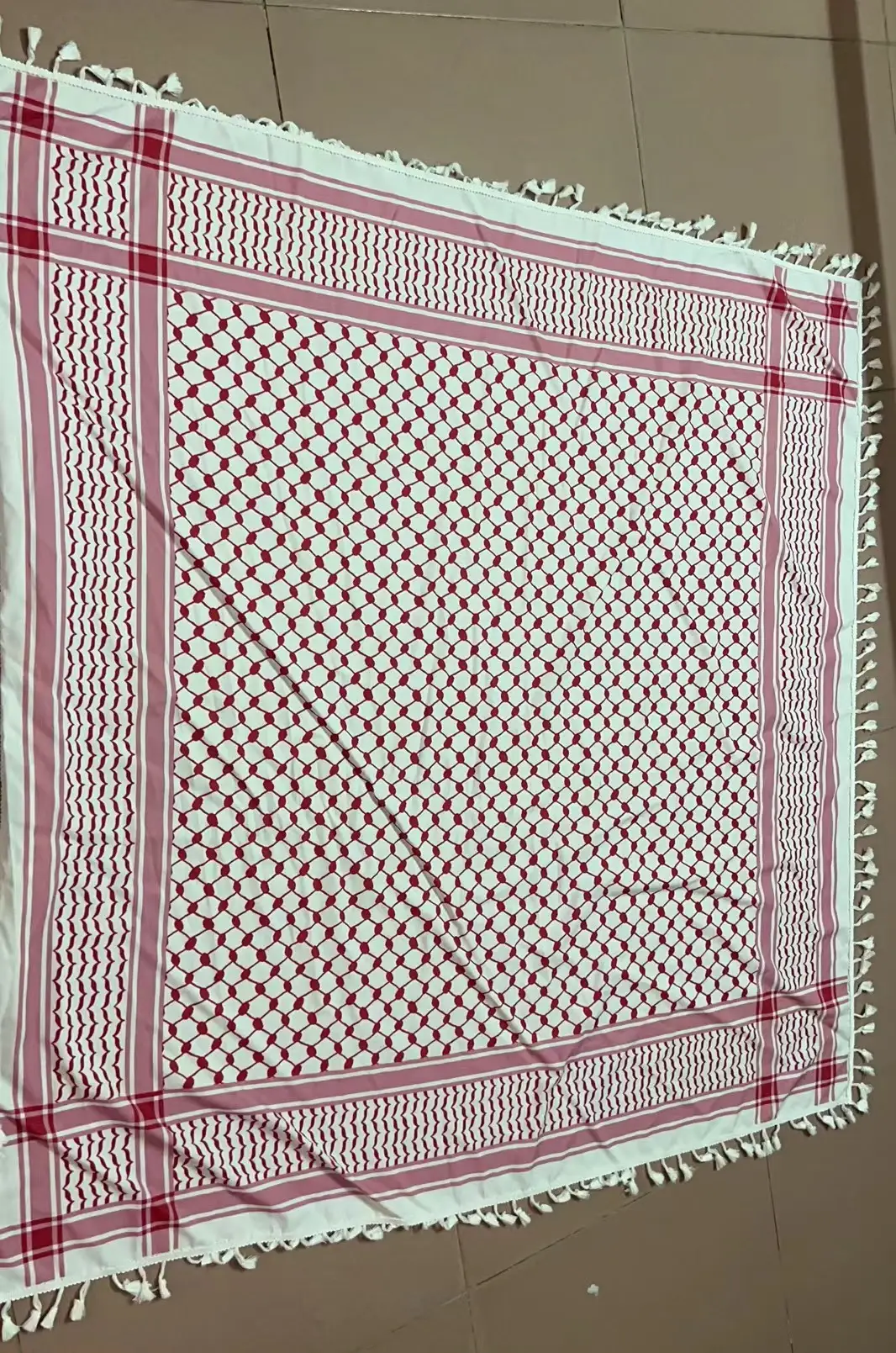Black Cotton Tassel Square Pattern Bandana — feature 8