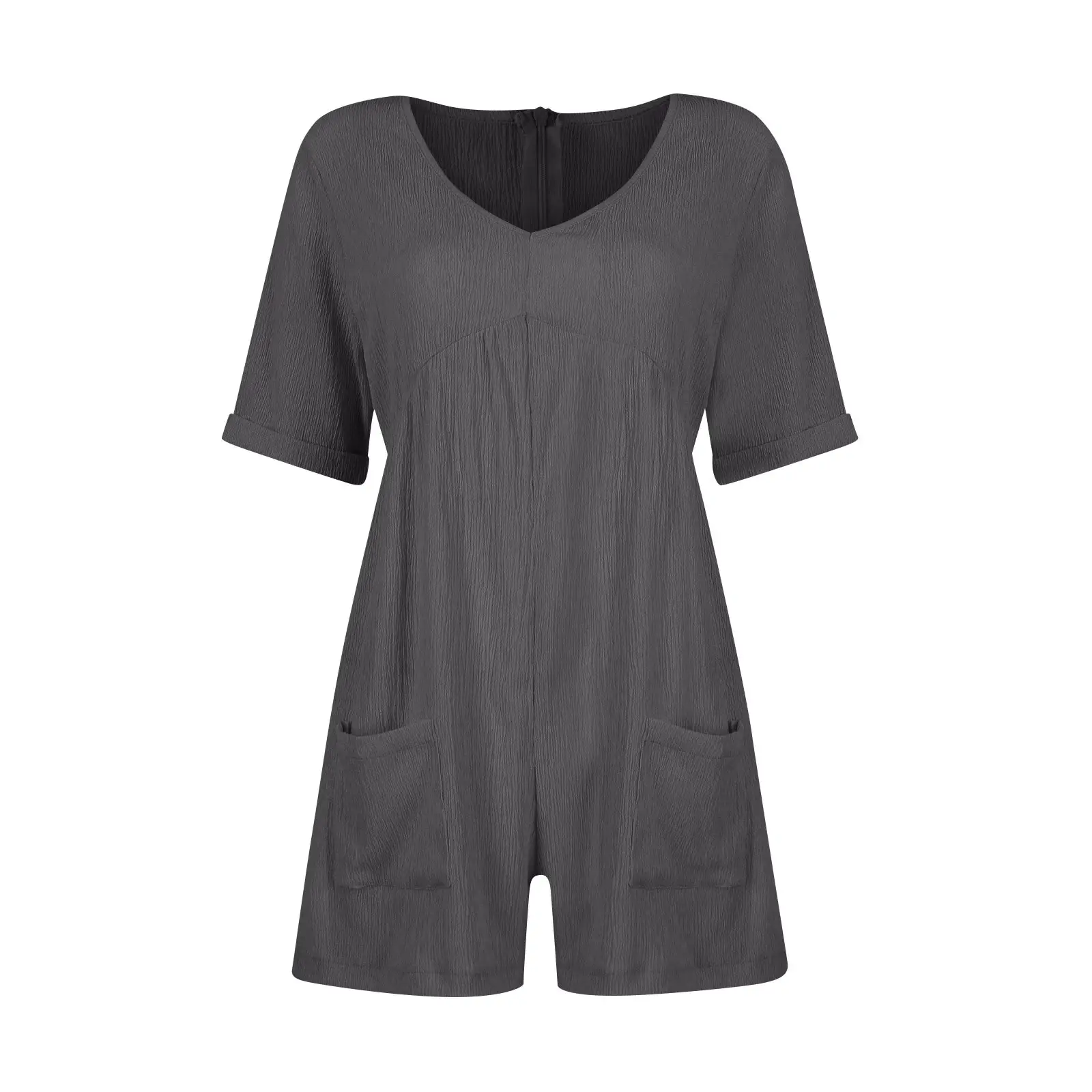 2024 Black V Neck Bat Cuff Shorts Set — feature 19